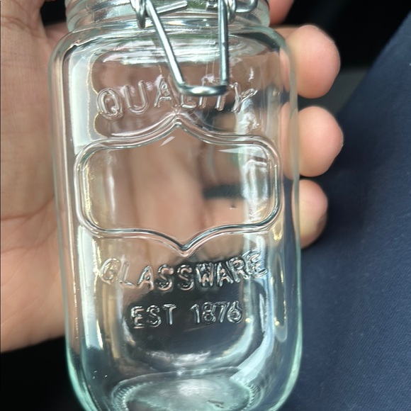 Mini clear glass spice mason jar - Picture 3 of 5